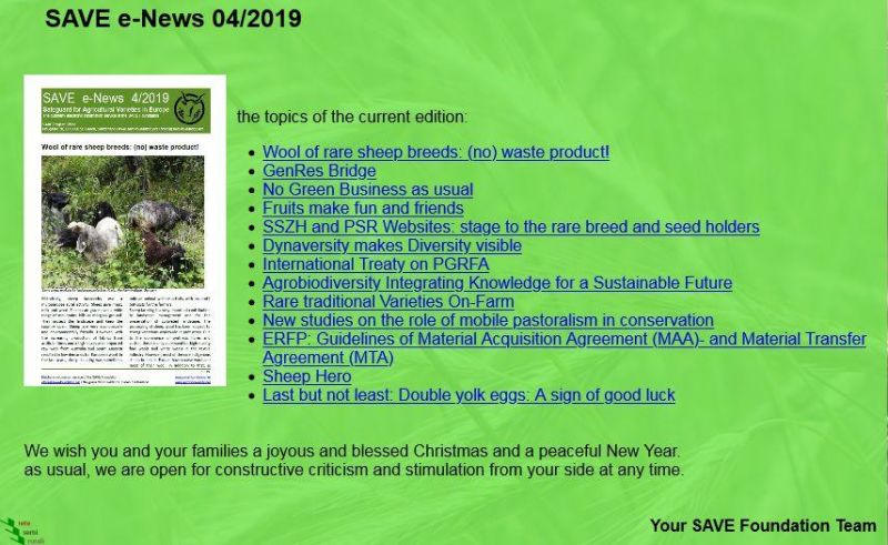 SAVE eNews 4/19